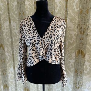 Tied Cheetah top